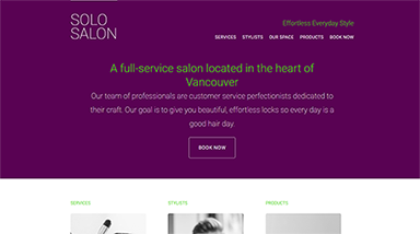 salon website image